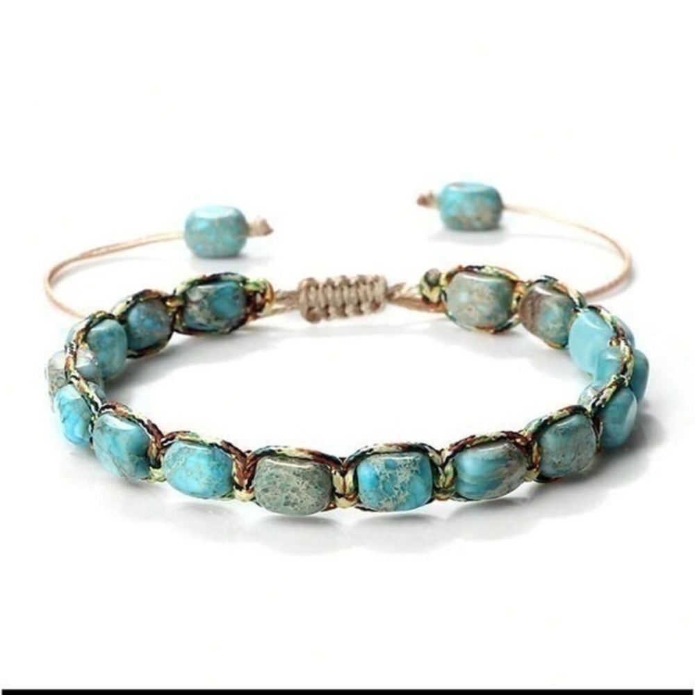 Natural Light Blue Imperial Pine Bracelet